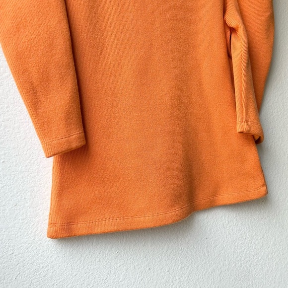 Johnathan Simkhai Orange Recycled Ribbed Puff 3/4 Sleeve Knit Sweater Top Sz S - Picture 9 of 11
